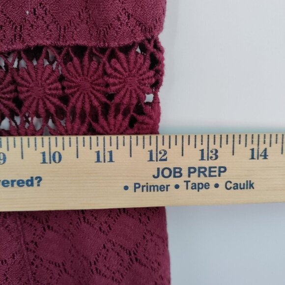 Free People Sleeveless Mesh Lace Crochet Pleated Mini Dress Fit & Flare Women 4 - Picture 10 of 12